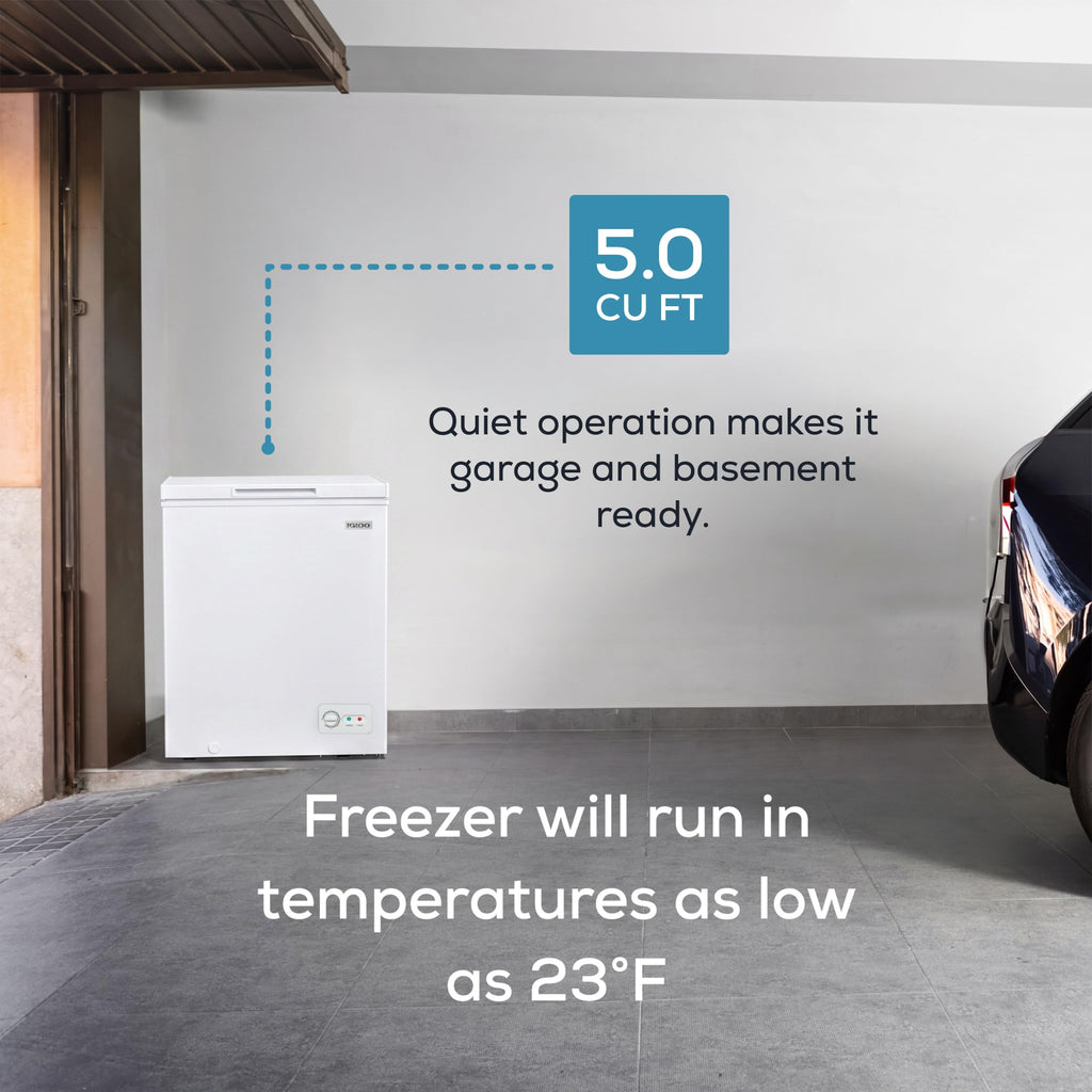 5.0 Cu Ft Upright Deep Freezer with Removable Basket U11443