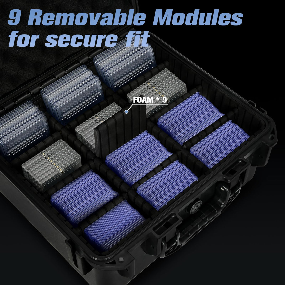 Graded Card Storage Box with 9 Dividers H581149
