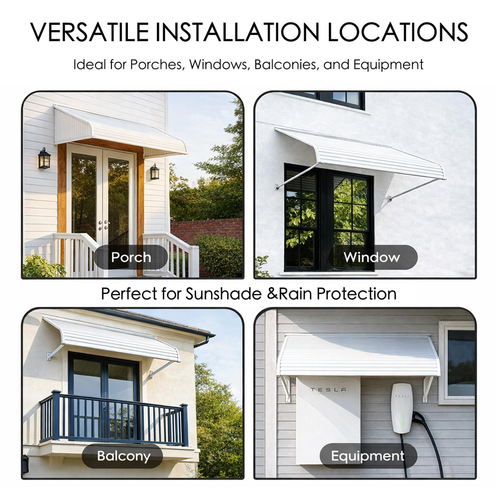 Window Awning with 2 Side Wings S68214