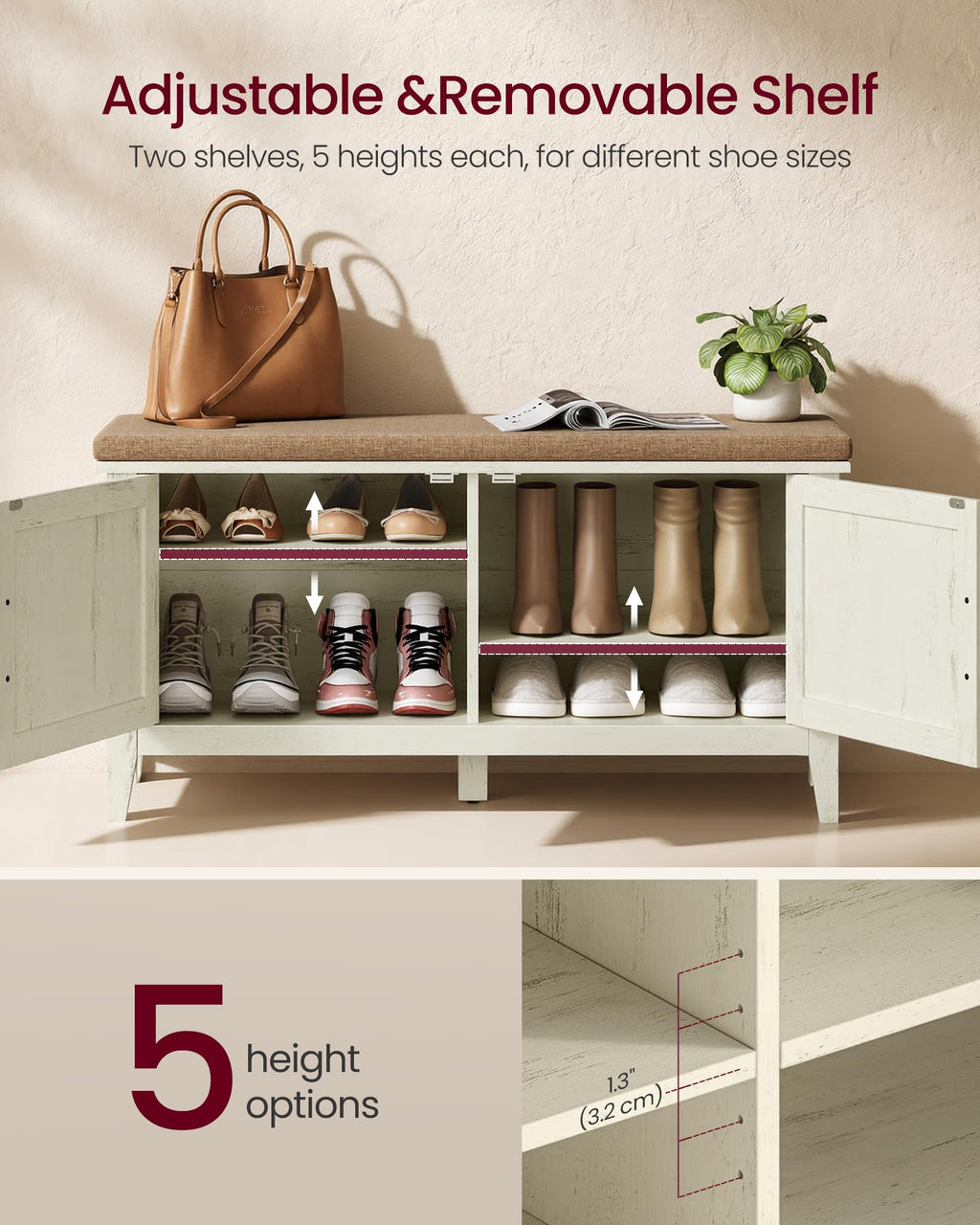 Shoe Bench with Cushion R937