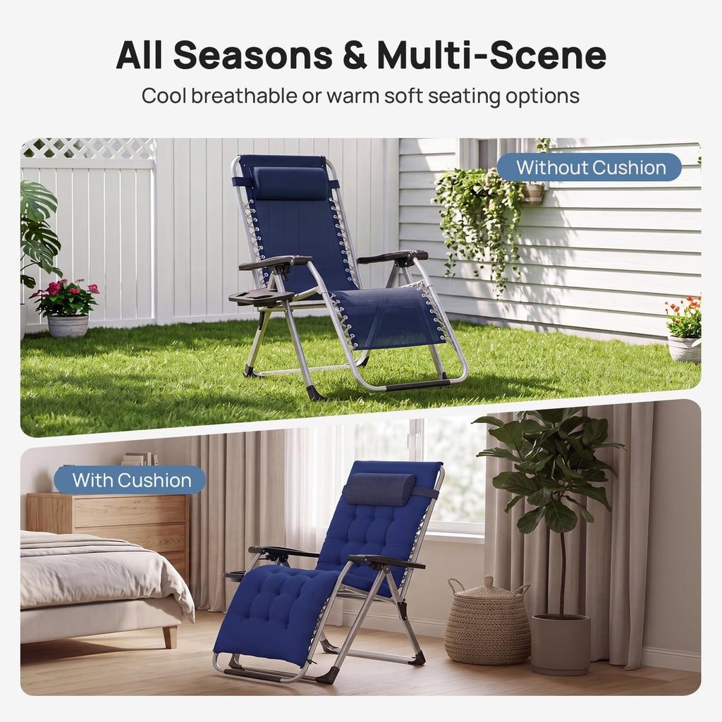 Zero Gravity Chairs Set of 2 with Cup Holder F582