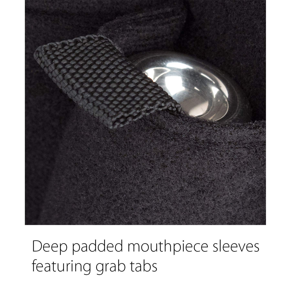 Trumpet/Small Brass 3-Piece Nylon Mouthpiece Pouch with Zipper Closure C155