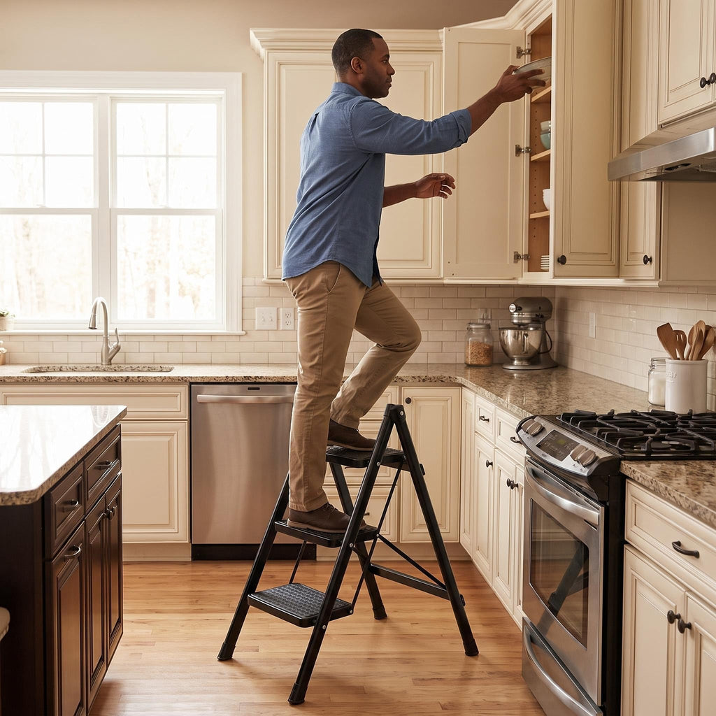 3-Step Aluminum Folding Ladder I945