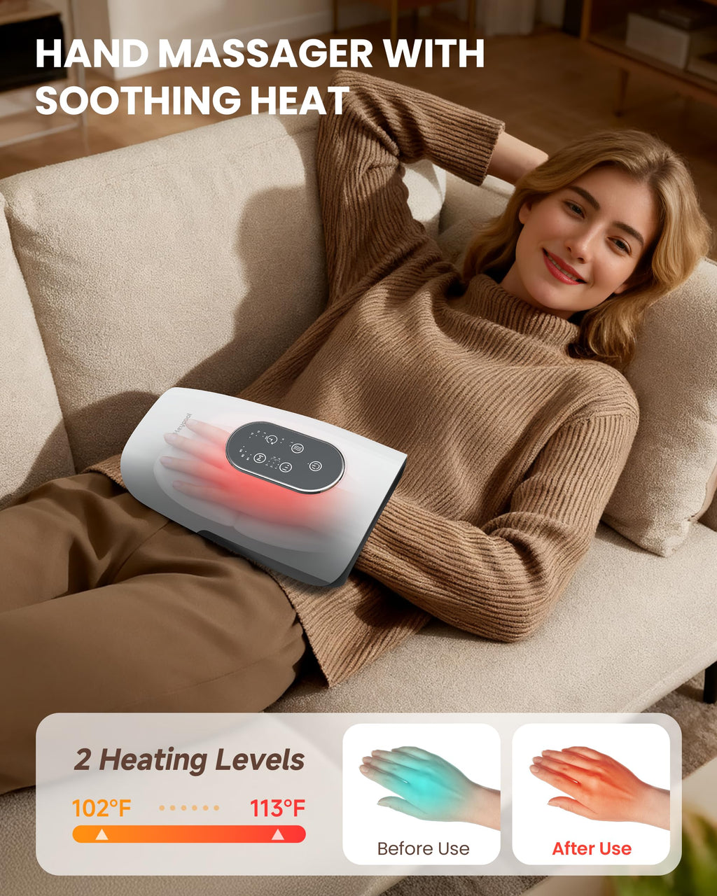 Cordless Hand Massager with Heat Compression J9942