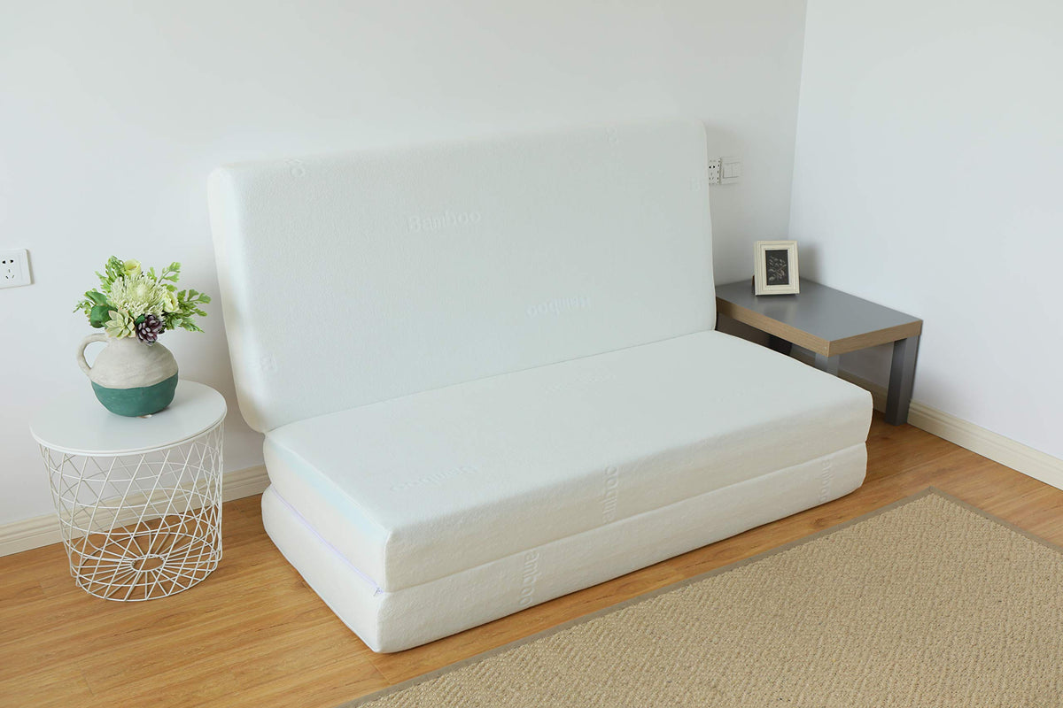 6-Inch Gel Infused Memory Foam Tri-fold Mattress with Bamboo Cover S2550