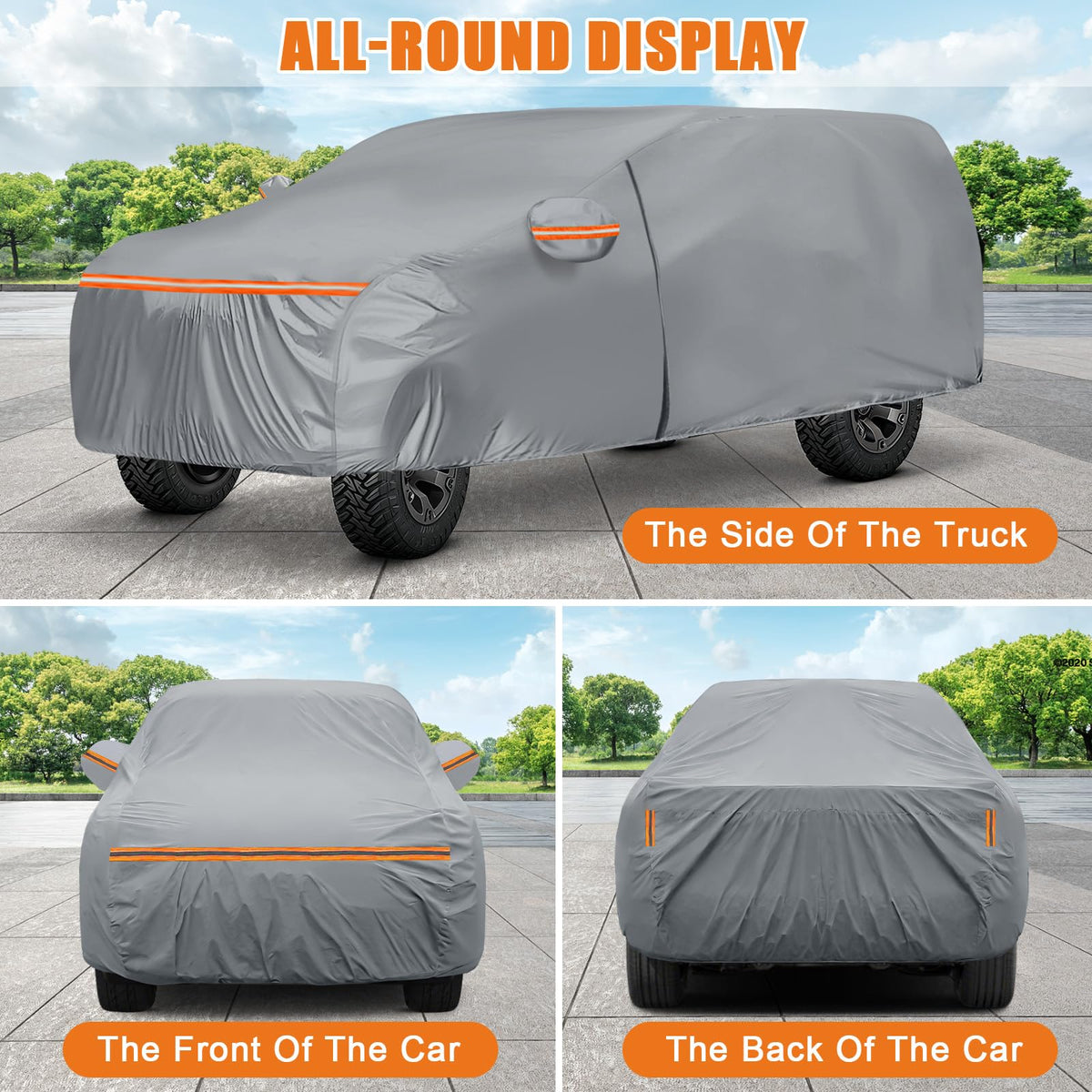 Waterproof Truck Cover for CrewCab 5.5/5.7/5.8 ft with Camper Shell Topper H992126