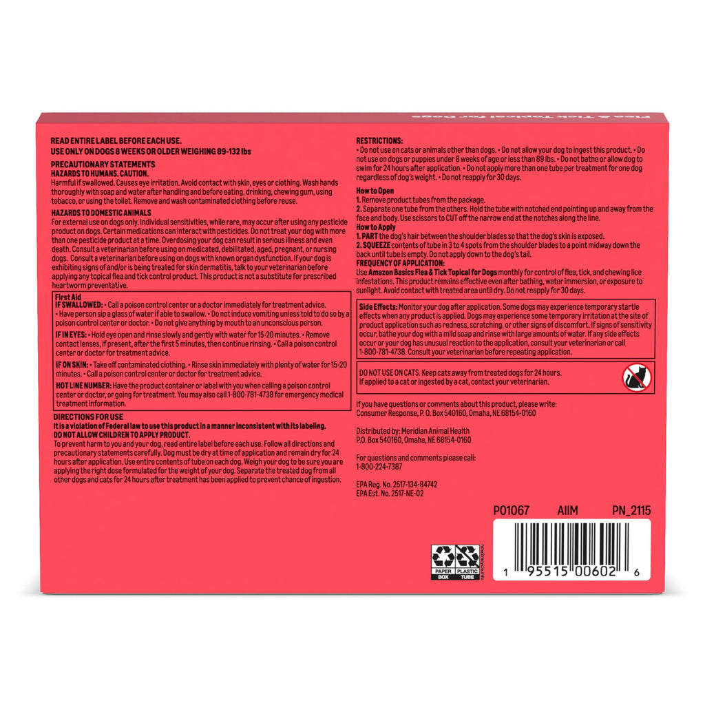 Flea and Tick Topical Treatment for Extra Large Dogs 3 Count X10662