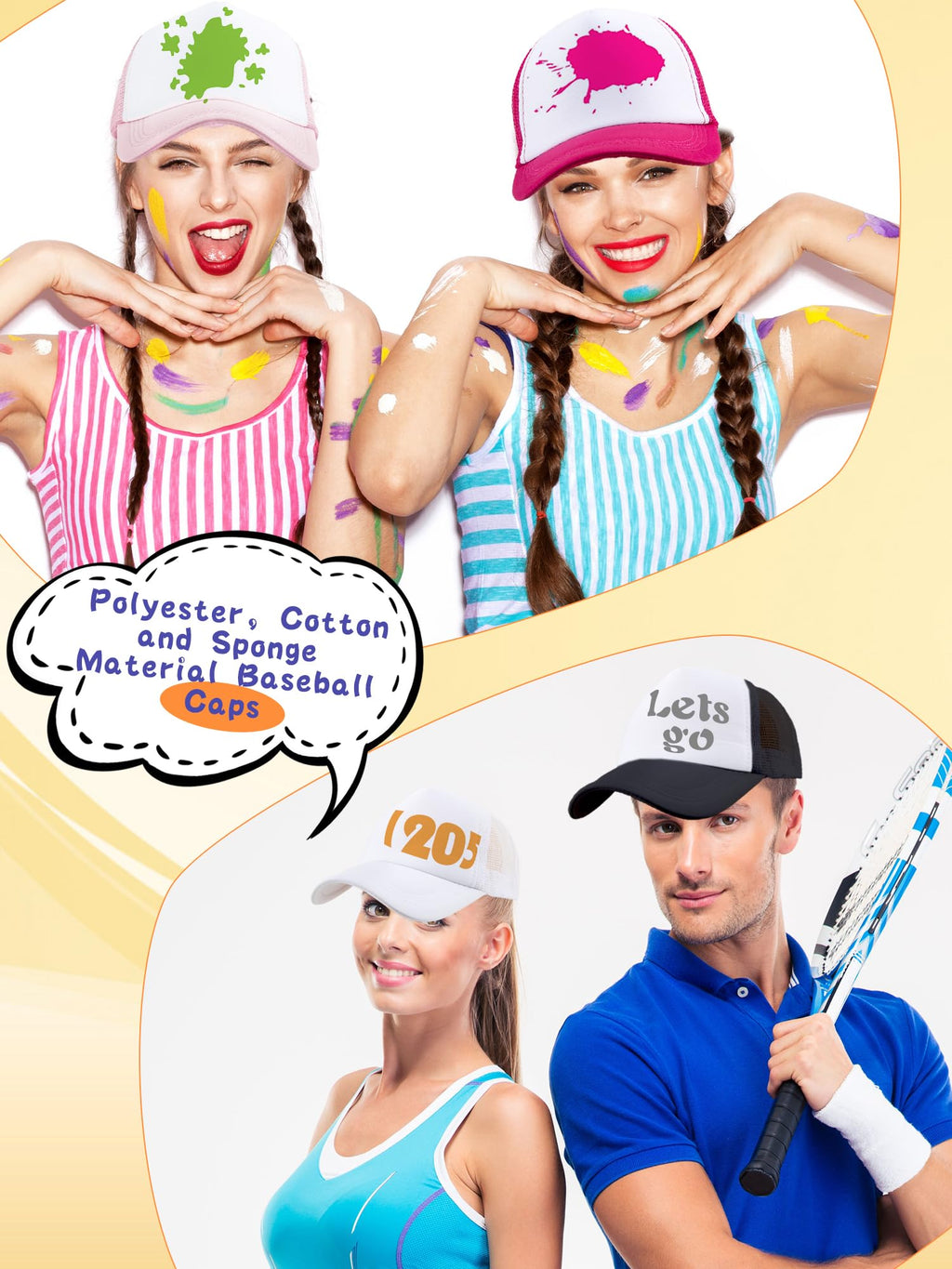 30 Pack Sublimation Trucker Caps Mesh Baseball Hat G34236