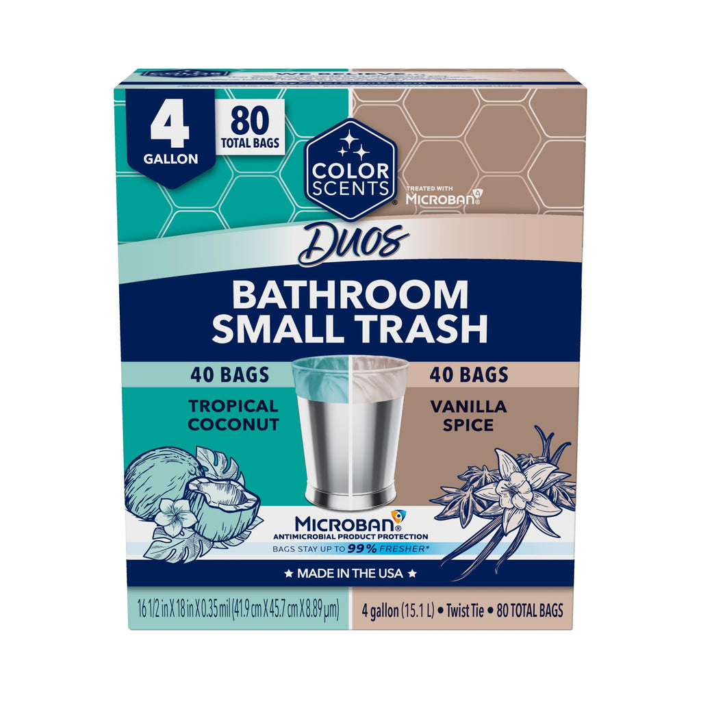 4 Gallon Twist Tie Trash Bags 80 Count Q3068