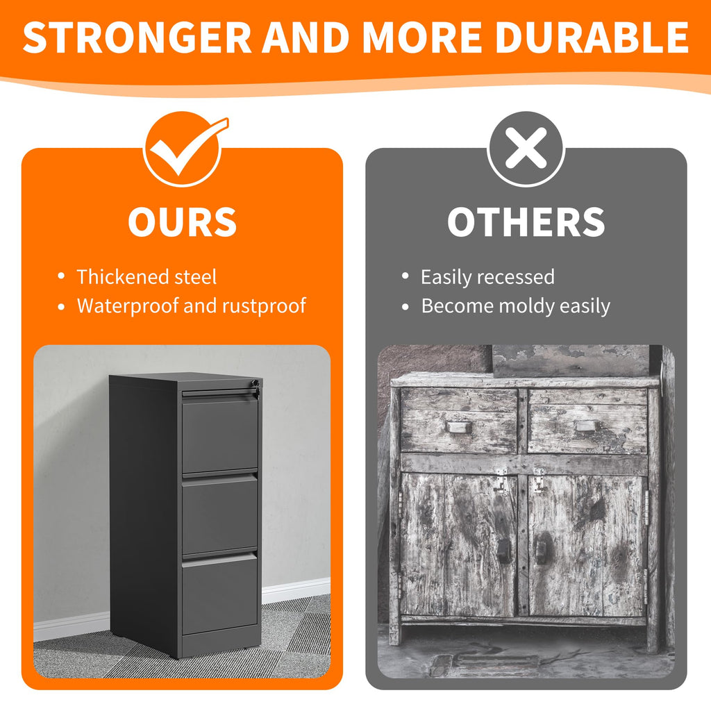 Metal File Cabinet with Drawer Heavy Duty Locking D99872