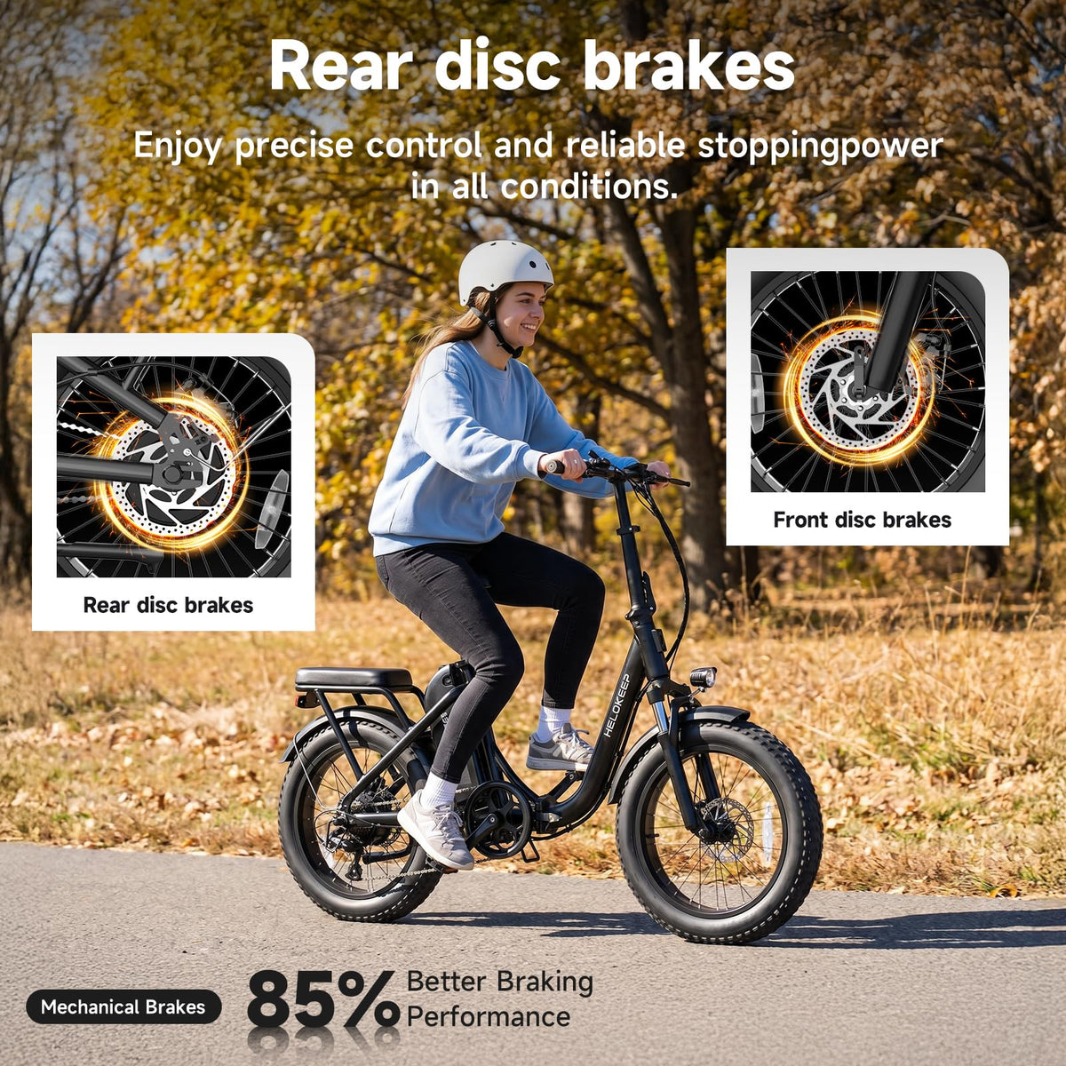 Folding Electric Bike with Rear Rack D679
