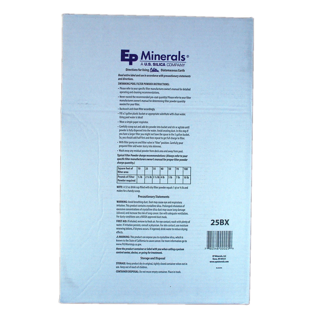 Diatomaceous Earth Pool Filter Aid 25 Pounds I6189
