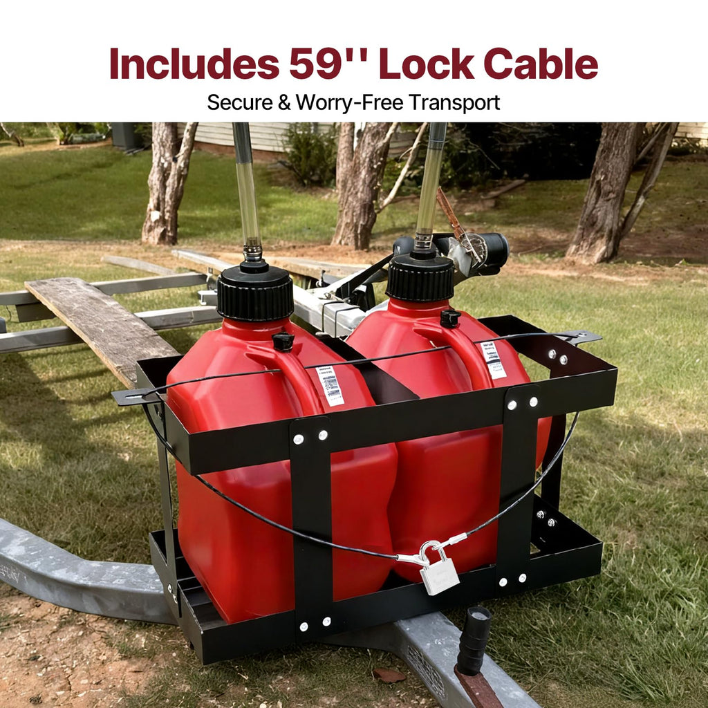 Heavy-Duty Fuel Jug Holder for Two 5 Gallon Gas Cans A203