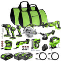 24V Brushless 10PC Tool with Batteries and USB-C Charger Z548