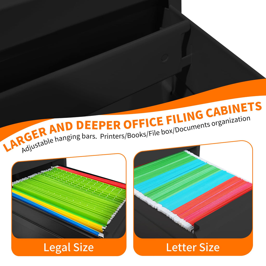 Metal File Cabinet with Drawer Heavy Duty Locking D99872