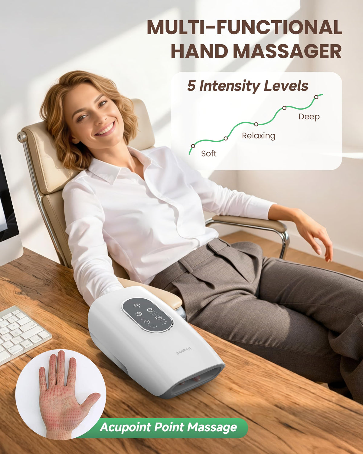 Cordless Hand Massager with Heat Compression J9942