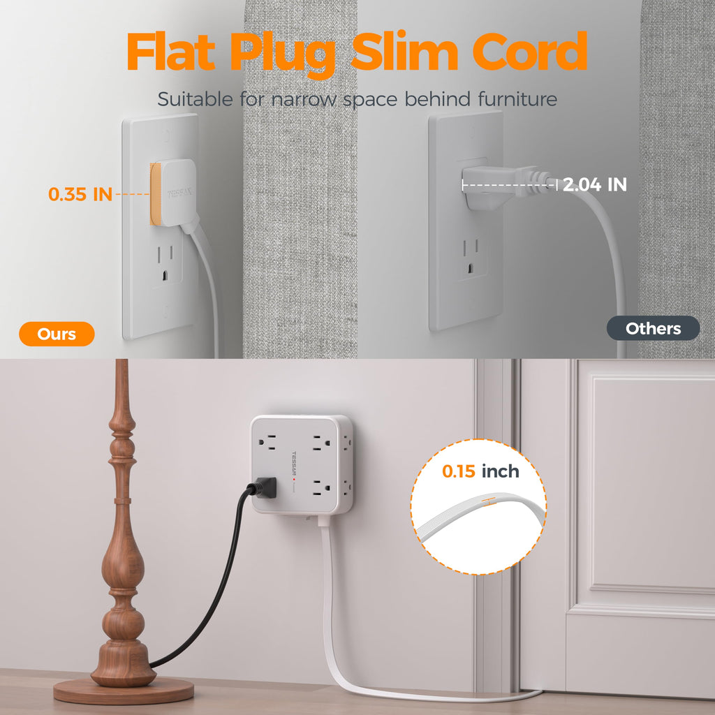 Grey 5 Ft Surge Protector Power Strip H77164