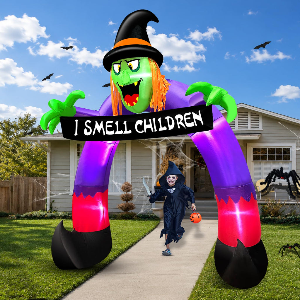 8Ft Halloween Inflatable Witch Archway S471