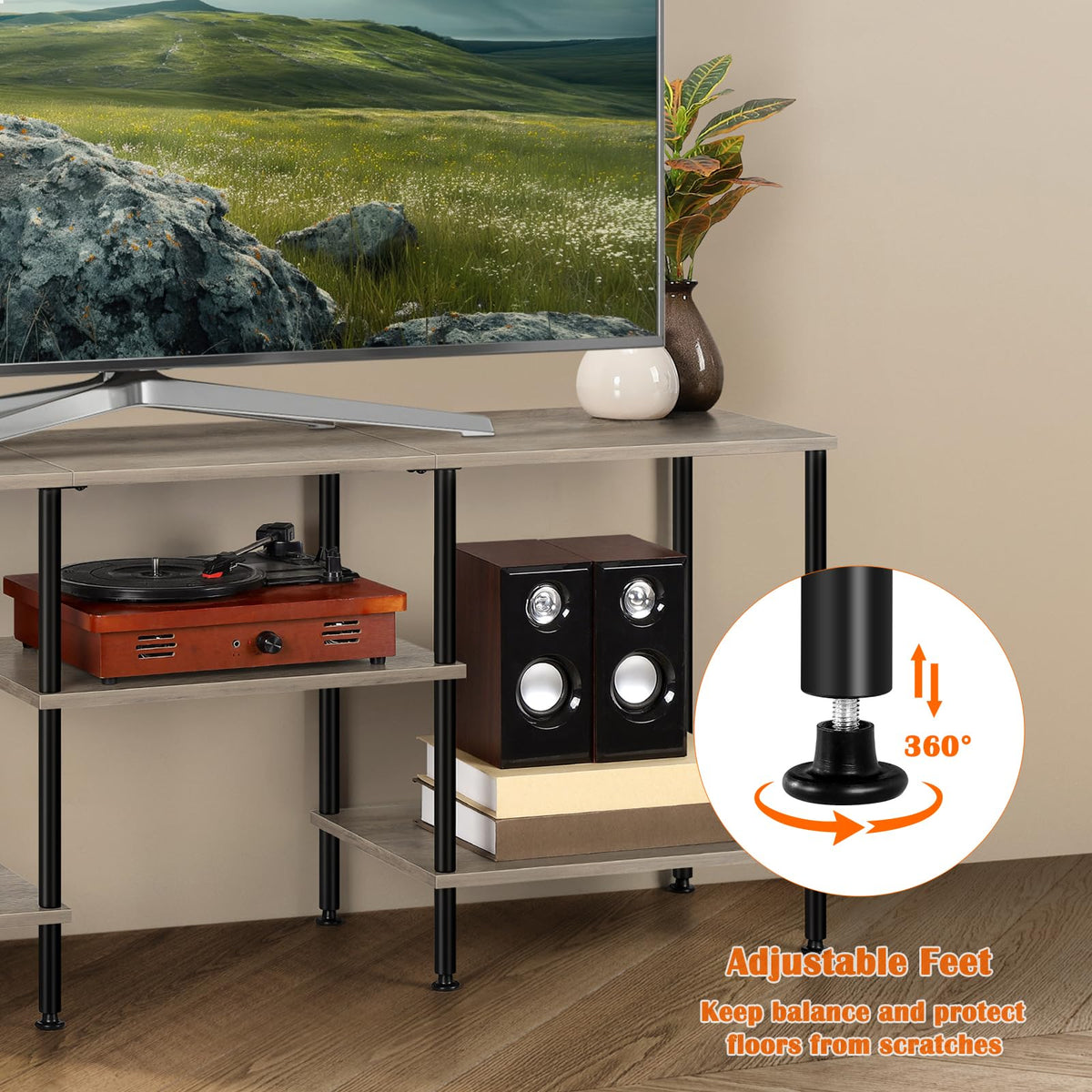 50 Inch Rustic Grey TV Stand O144698