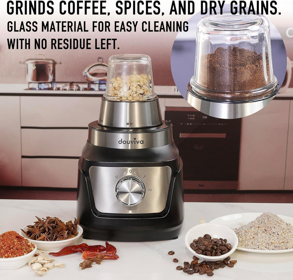 8-Cup Food Processor & Blender Combo, 1000W, Black T846514