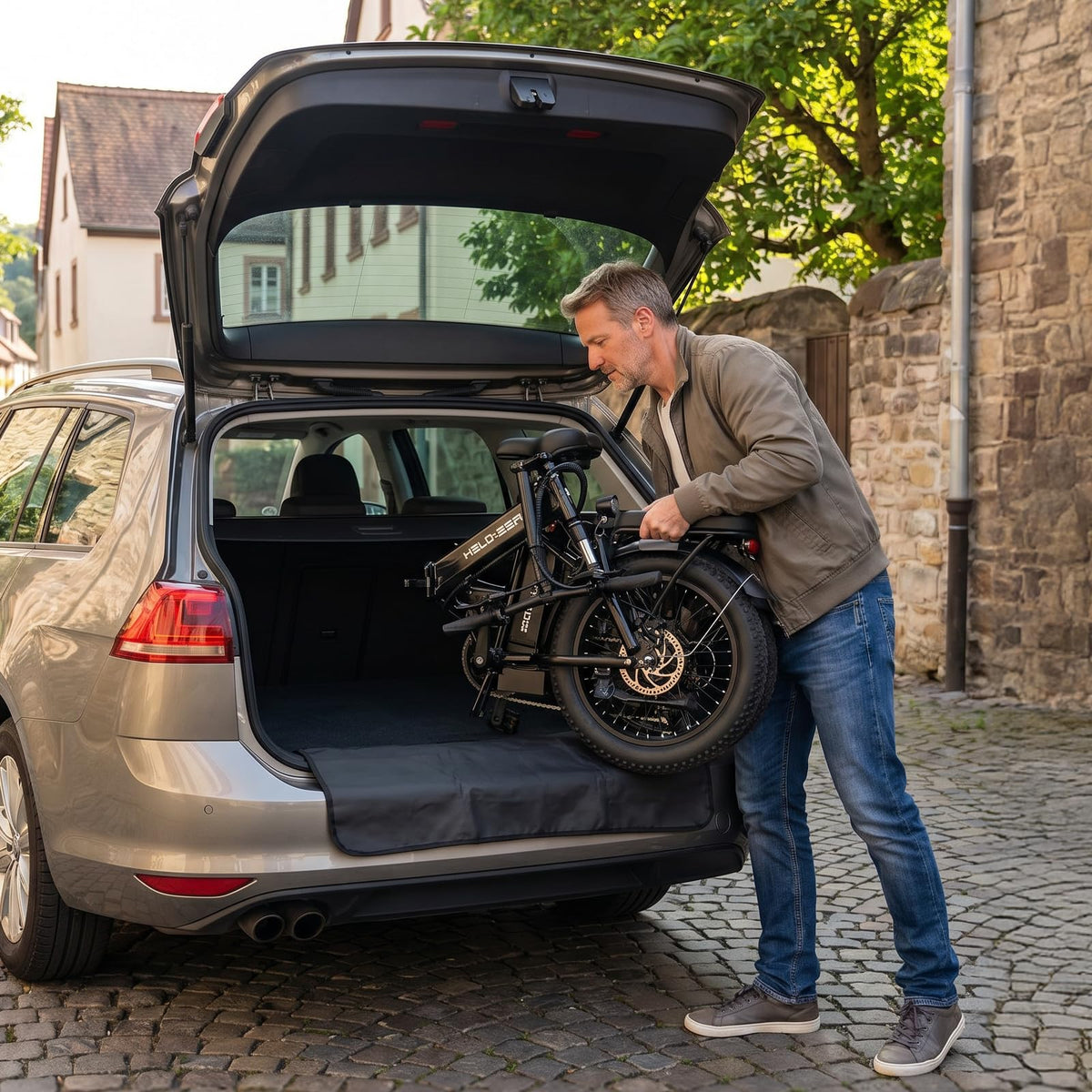 Folding Electric Bike with Rear Rack D679