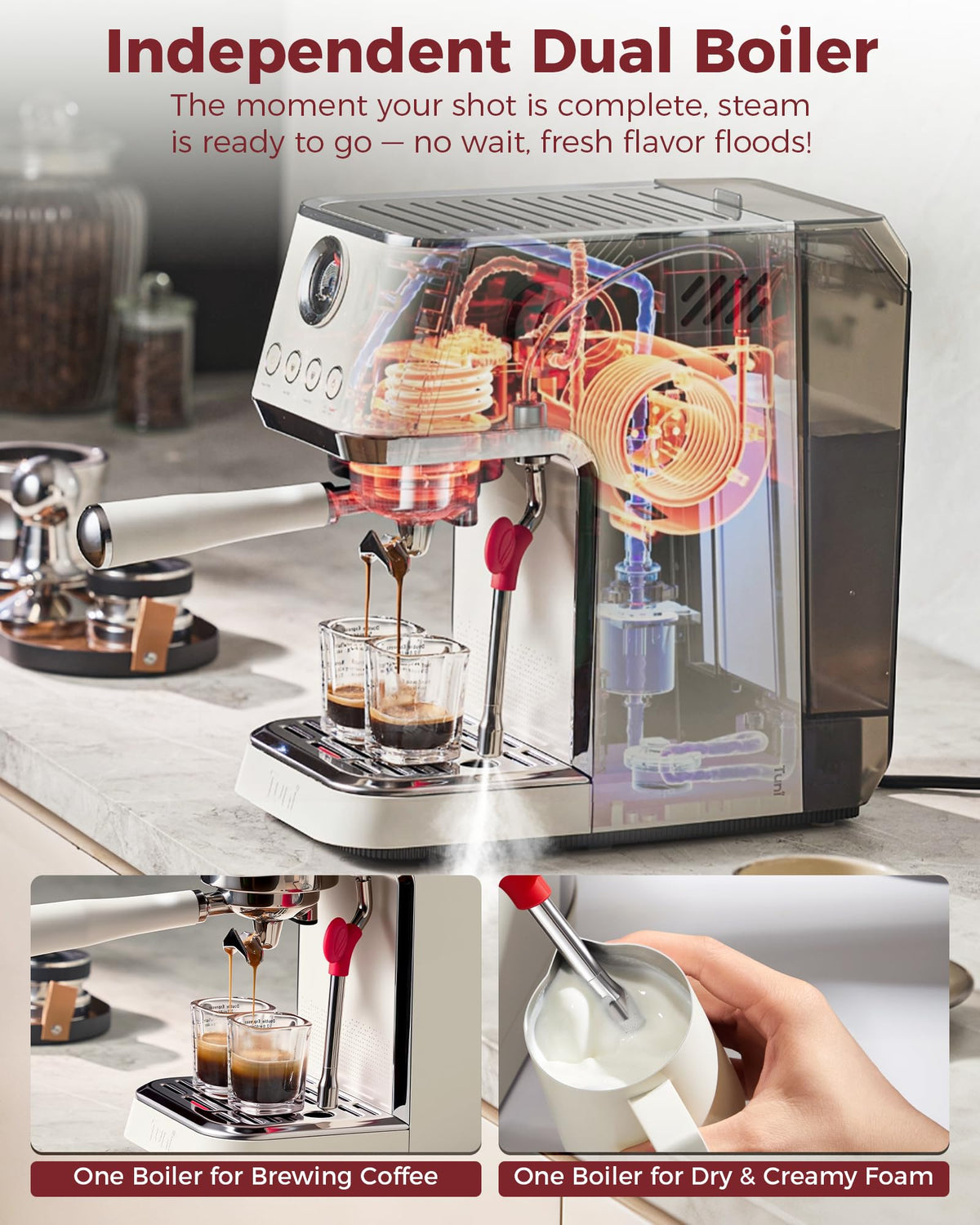 Conical Burr Coffee Grinder with Espresso Machine X369531