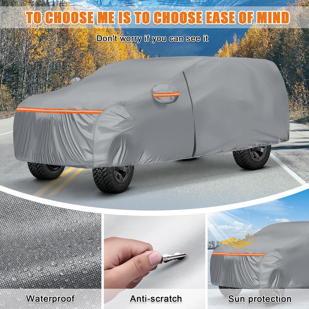 Waterproof Truck Cover for CrewCab 5.5/5.7/5.8 ft with Camper Shell Topper H992126