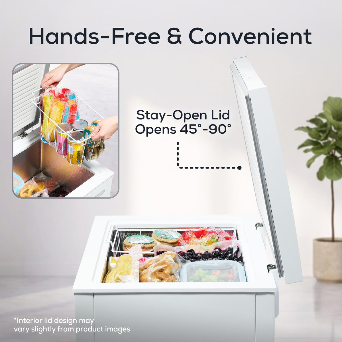 5.0 Cu Ft Upright Deep Freezer with Removable Basket U11443