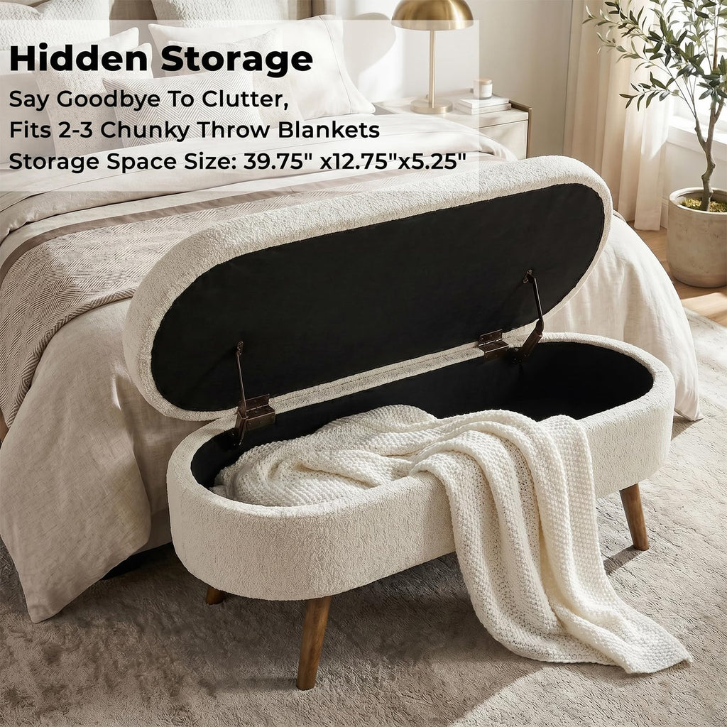 43.5” Upholstered Storage Ottoman Bench N4475