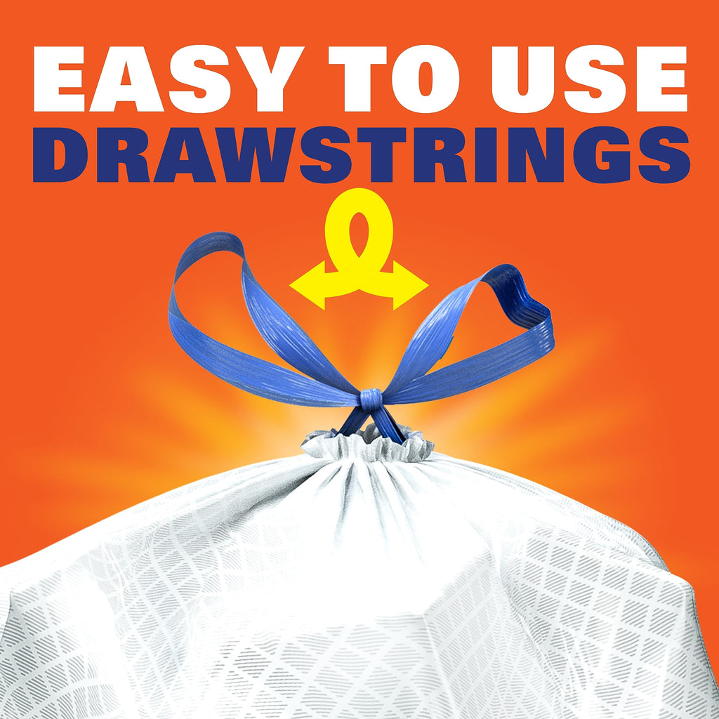 13 Gal White Unscented Kitchen Trash Bags T44755
