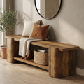 Brown Storage Bench H670