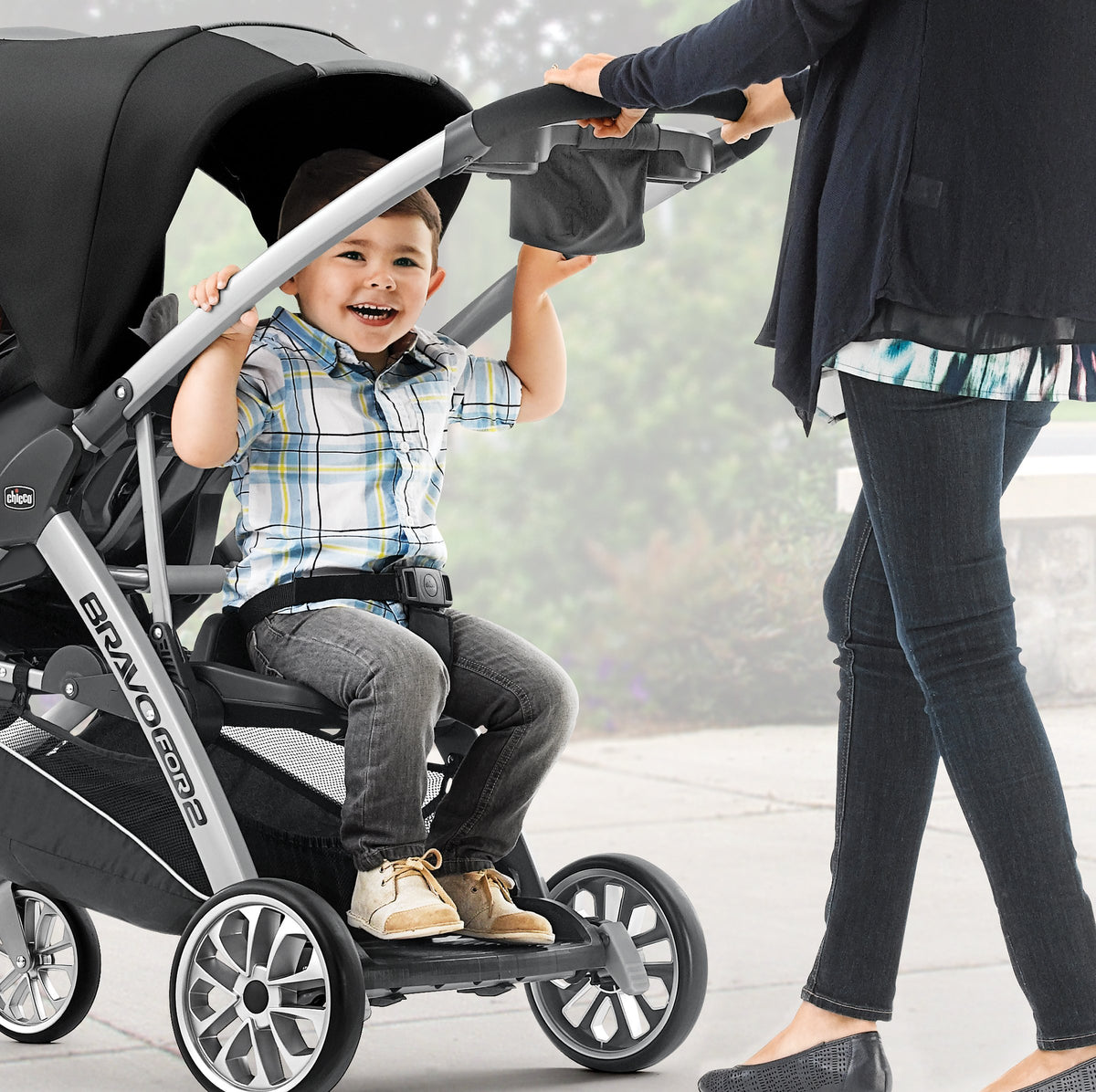 Double Stroller with Child & Parent Tray R5522