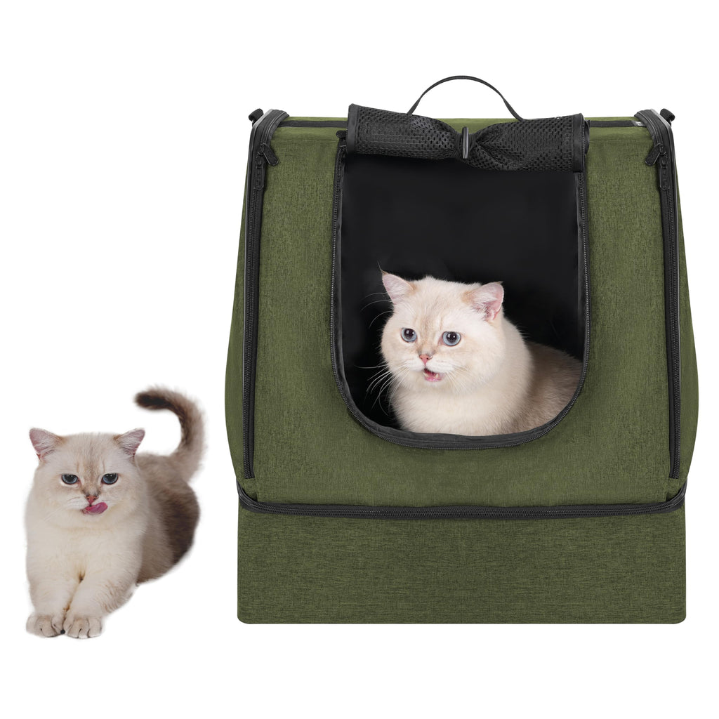 Portable Cat Litter Box with Waterproof Bag and Lid O6136