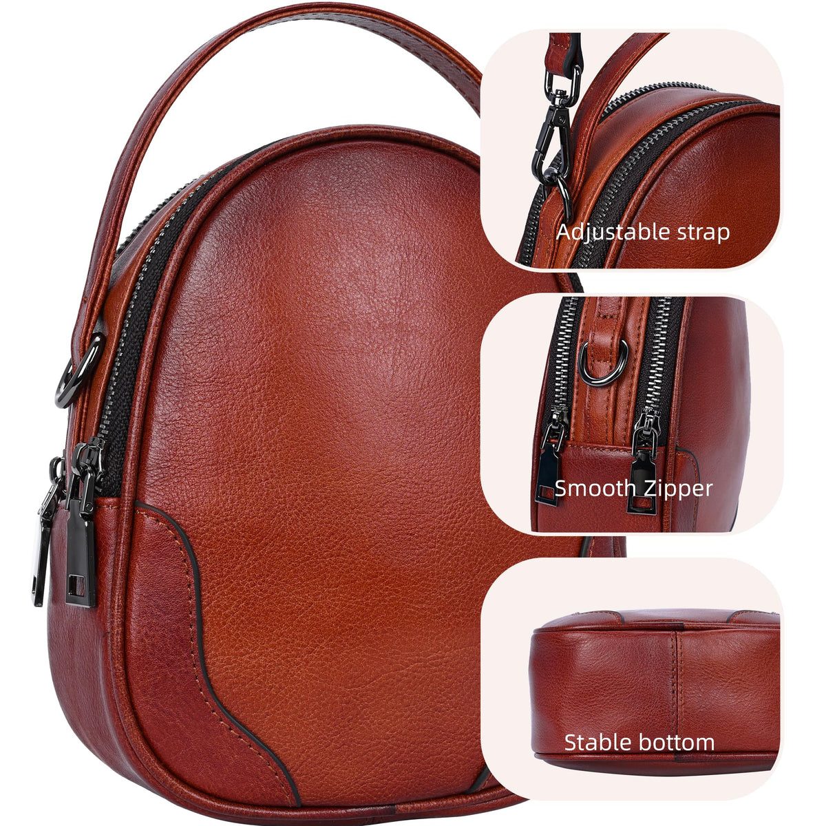 Small Leather Crossbody Bag Z4745